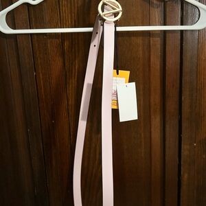 Valentino Light Pink Belt with Gold Accent